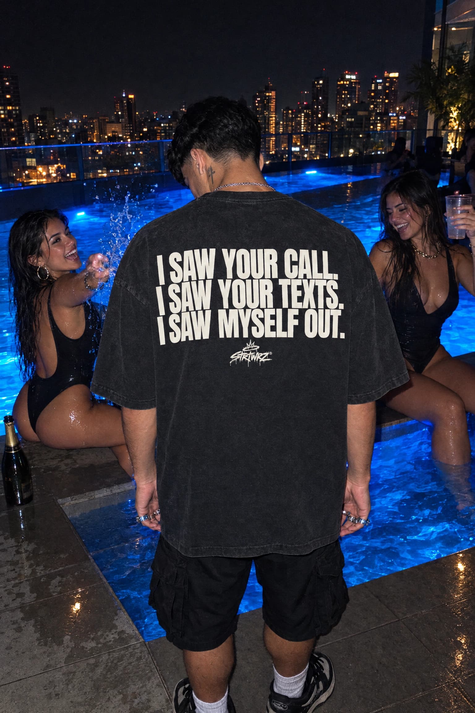 I Saw Myself Out in Black, back print